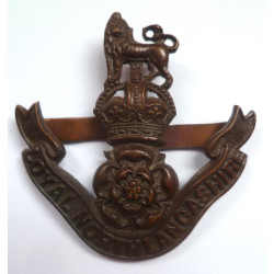 Loyal North Lancashire Regiment Bronze Officers Collar Badges - British Army Military Insignia