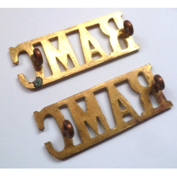 Pair Royal Army Medical Corps Shoulder Titles - British Army Military Insignia