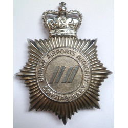 British Airports Authority Constabulary Helmet Plate - British Police Insignia