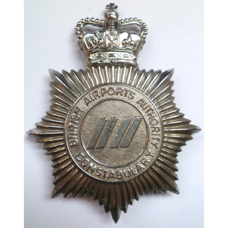 British Airports Authority Constabulary Helmet Plate - British Police Insignia