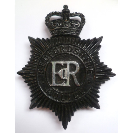 Bedfordshire Police Constabulary Night Duty Helmet Plate - British Police Insignia