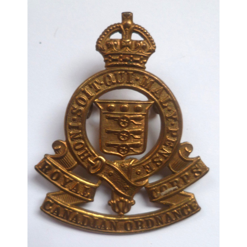 Royal Canadian Ordnance Corps Cap Badge - British Army Military Insignia
