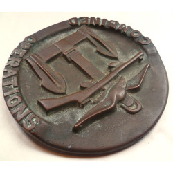 Large WW2 Combined Operations  Bronze Plaque - British Commonwealth Army Military Insignia