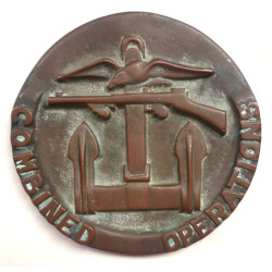 Large Combined Operations  Bronze Plaque - British Commonwealth Army Military Insignia