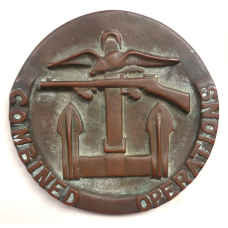 Large Combined Operations  Bronze Plaque - British Commonwealth Army Military Insignia