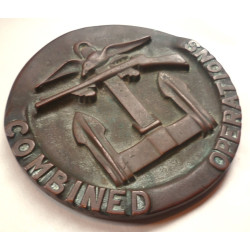 Large WW2 Combined Operations  Bronze Plaque - British Commonwealth Army Military Insignia