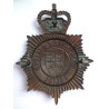 Manchester & Salford Police Night Duty Constabulary Helmet Plate - British Police Insignia