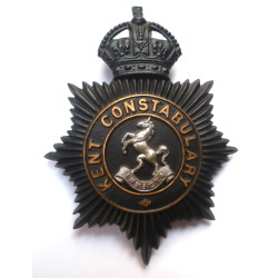 Kent Constabulary Night Duty Constabulary Helmet Plate - British Police Insignia