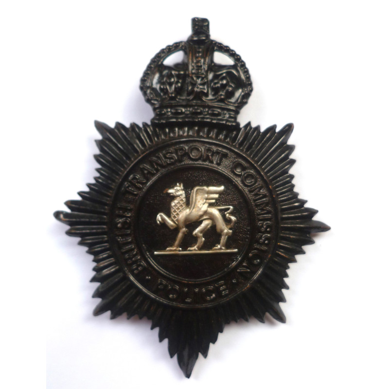 British Transport Commission London Transport Officers Police badge -  Helmet Plate - British Police Insignia