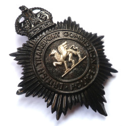 Scarce British Transport Commission London Transport Officers Police Helmet Plate - British Police Insignia