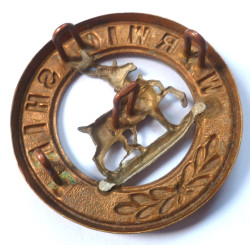 The Warwickshire Regiment Helmet Plate Centre - British Military Insignia
