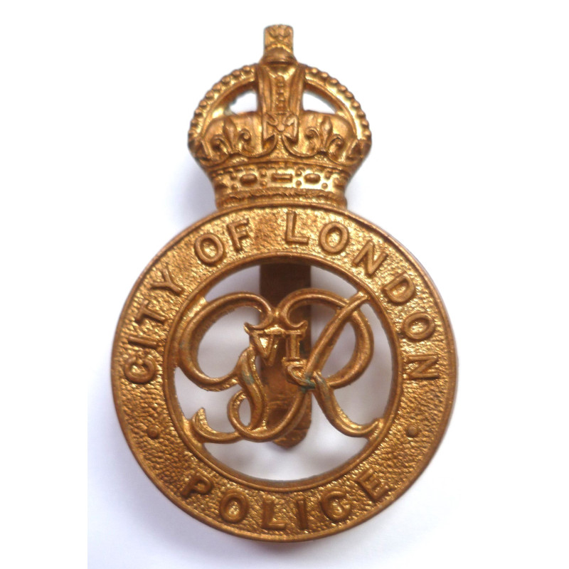 City of London Police Cap Badge GVI - British Police Insignia