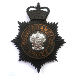 Wolverhampton Police Night Duty Helmet Plate - British Police Insignia