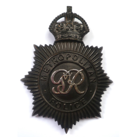 Metropolitan Police Night Duty Helmet Plate - British Police Insignia