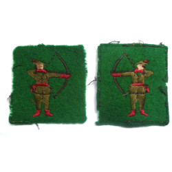 Pair North Midland District Formation Cloth Sign - British Army Insignia