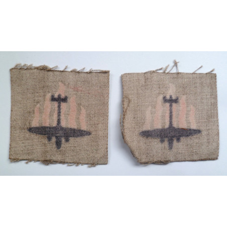 Pair of WW2 5th Anti-Aircraft Division Formation Cloth Sign - British ...