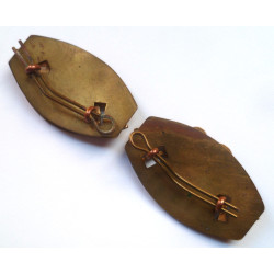 Pair 20th Battalion (Blackheath and Woolwich) Shoulder Titles - London Regiment  - British Military Insignia