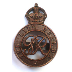 The Life Guards GVI Officers Bronze Cap Badge - British Military Insignia