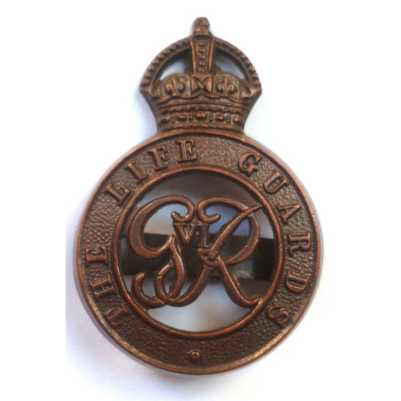 The Life Guards GVI Officers Bronze Cap Badge - British Military Insignia