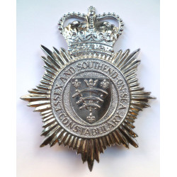 Essex And Southend-On-Sea Constabulary Helmet Plate - British Police Insignia