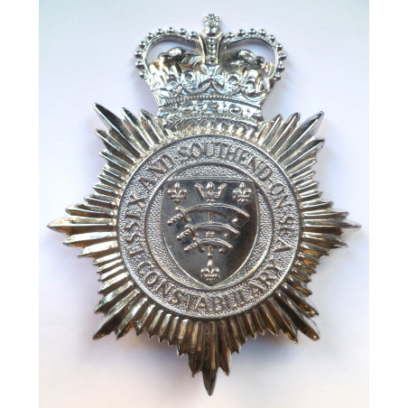 Essex And Southend-On-Sea Constabulary Helmet Plate - British Police Insignia