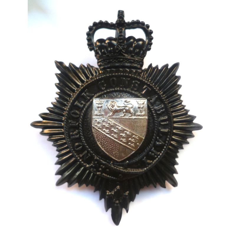 Norfolk Constabulary Night Duty Helmet Plate - British Police Insignia