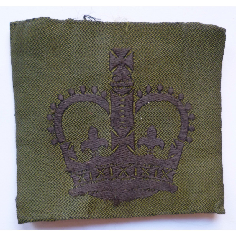 Rifle Brigade Queens Crown Sleeve Badge