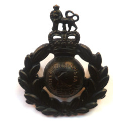 Royal Marines Blackened Cap Badge by FIRMIN - British Military Insignia
