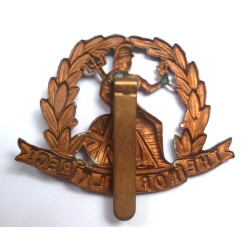 WW1 The Norfolk Regiment Economy All Brass Cap Badge - British Military Insignia