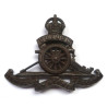 WW2 Royal Artillery Bronze Officers Cap Badge - British Military Insignia