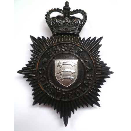 Essex Constabulary Night Duty Helmet Plate - British Police Insignia