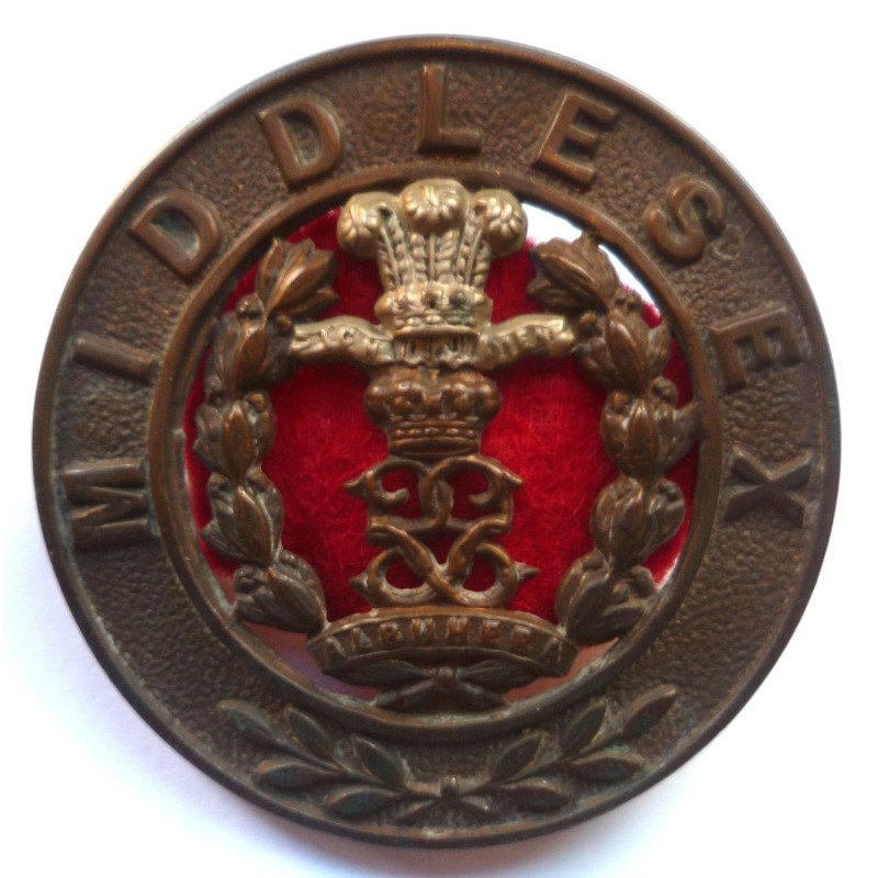 Middlesex Regiment Helmet Plate Centre - British Military Insignia