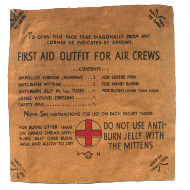 WWII First Aid Kit for Air Crew - Royal Air Force - British Military Insignia