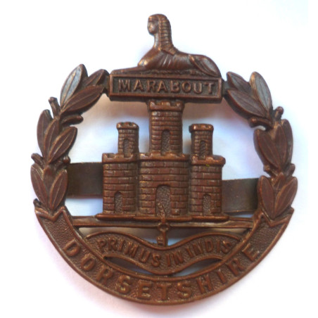 Dorsetshire Regiment Bronze Officers Cap Badge - British Military Insignia