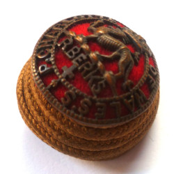 The Royal Berkshire Regiment Officer's Service Dress Cap Boss badge - British Military Insignia