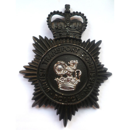 British Transport Commission Police Night Duty Helmet Plate/Badge - Queen's Crown