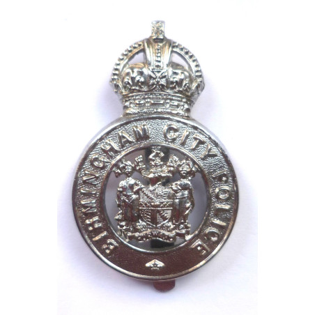 Birmingham City Police Cap Badge - King's Crown - British Police Insignia