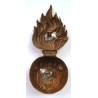 Royal Dublin Fusiliers Fur Cap Grenade/Badge - British Military Insignia