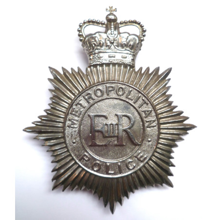 Metropolitan Police Helmet Plate - Queen's Crown - British Police Insignia
