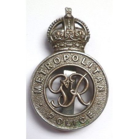 Metropolitan Police Cap Badge - King's Crown - British Police Insignia