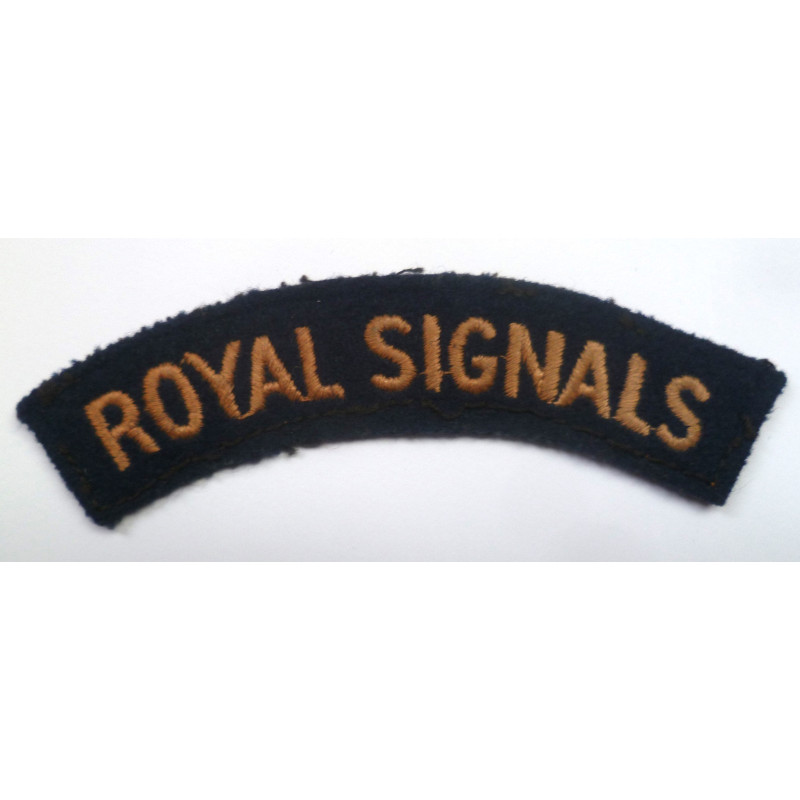 Royal Signals Cloth Shoulder Title - British Army Insignia