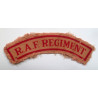WW2 RAF Regiment Tropical Printed Cloth Shoulder Title - British Army Insignia