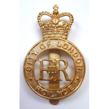 City of London Police Cap Badge  - Queen's Crown - British Police Insignia
