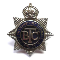 British Transport Commission Police Officers Railway Cap Badge  - King's Crown - British Police Insignia