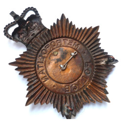 Metropolitan Police Night Duty Helmet Plate - Queen's Crown - British Police Insignia