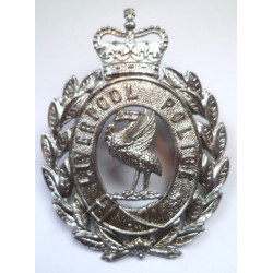 Liverpool City Police Helmet Plate - Queen's Crown - British Police Insignia