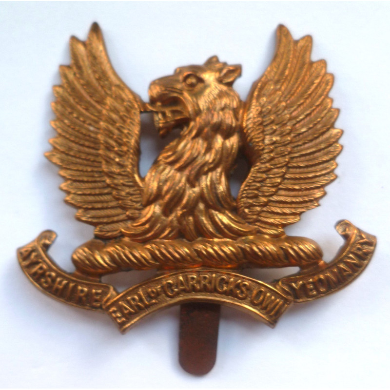 Ayrshire Earl of Carrick's Own Yeomanry Cap Badge - British Military Insignia