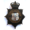 Durham Constabulary Night Duty Helmet Plate - Queen's Crown - British Police Insignia