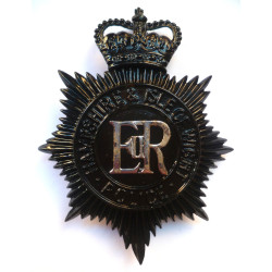 Hampshire & Isle of Wight Police Night Duty Helmet Plate - Queen's Crown - British Police Insignia