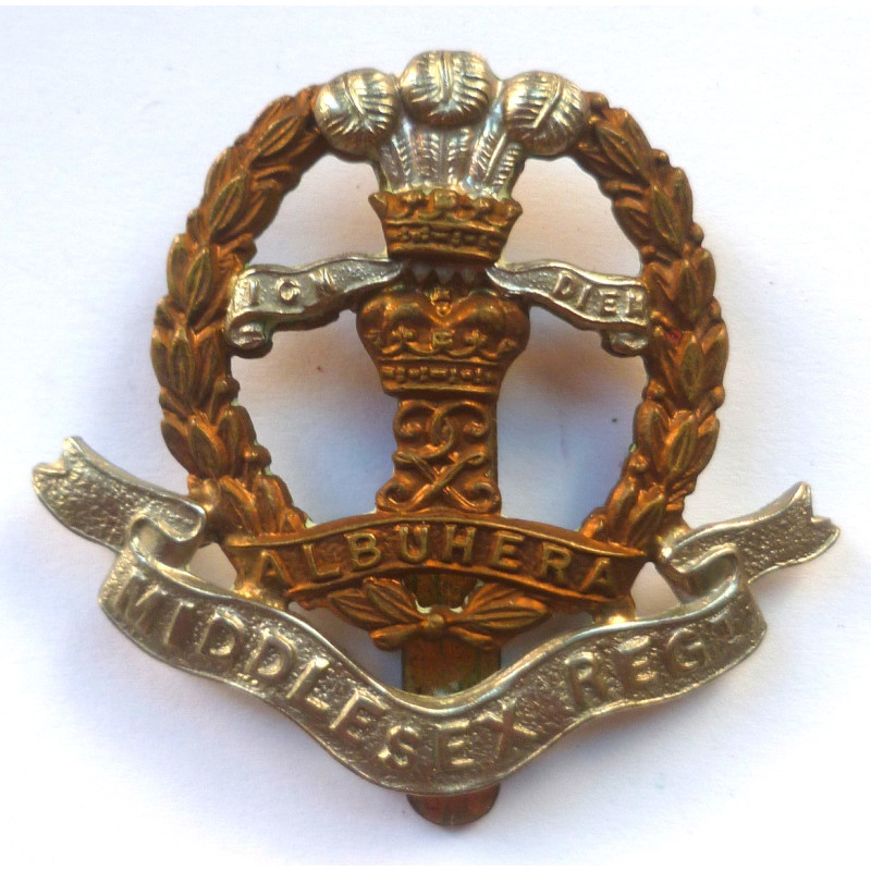 WW2 Middlesex Regiment Cap Badge - British Military Insignia